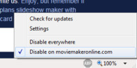 Wyłącz AdBlock Plus dla moviemakeronline.com w Internet Explorerze